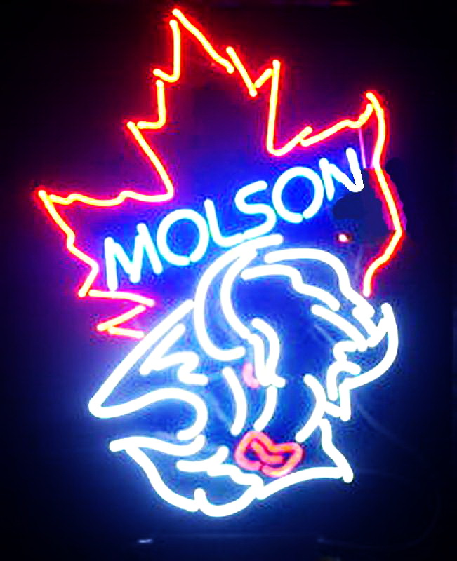 Molson Canadian Bulls Neon Sign